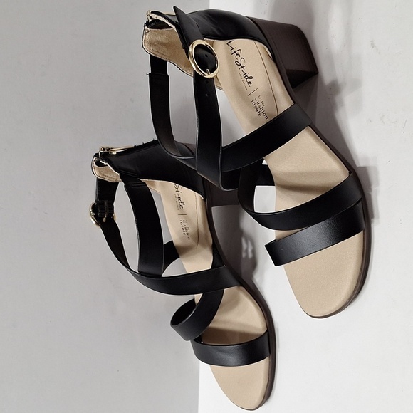 Life Stride Heritage Soft System Cushioned Insole Comfort Block Heel Sandals 10 - Picture 4 of 11